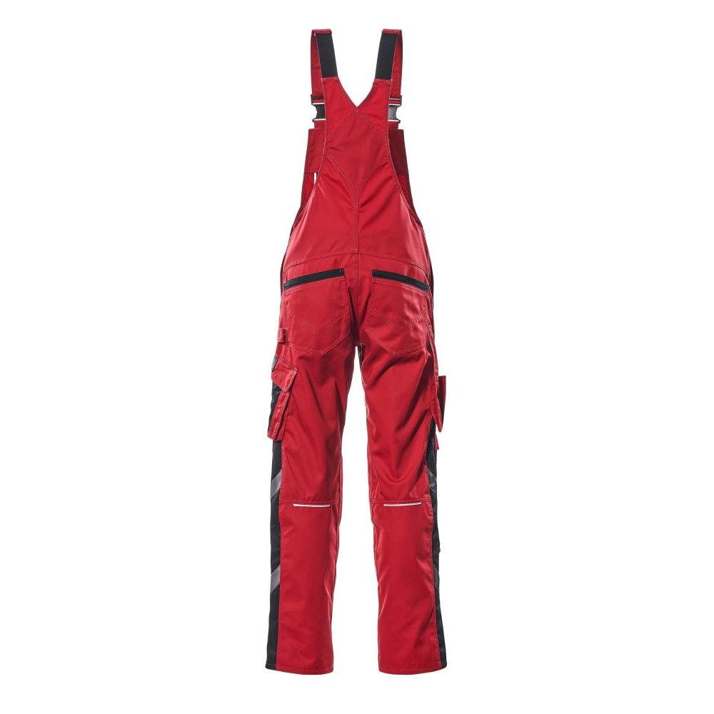 MASCOT® Augsburg dungarees, red/black