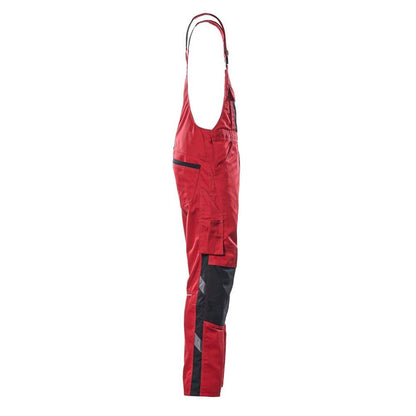 MASCOT® Augsburg dungarees, red/black