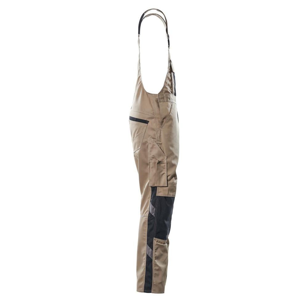 MASCOT® Augsburg dungarees, light khaki/black