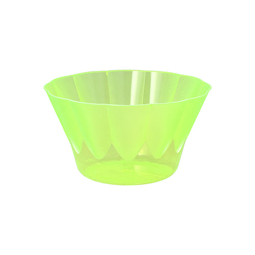 Die Starpak 66 Eis- und Dessertschalen sind durchscheinende, hellgrüne Kunststoffschalen (300 ml, Ø 11 cm, 6,5 cm), ideal für Desserts und Eiscreme; hier vor einem schlichten weißen Hintergrund abgebildet. (66 Stück).