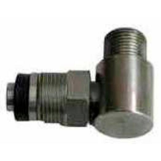 The swivel joint for hose reels (1 pc., Diversey Deutschland GmbH & Co. OHG) is a robust metal fitting with threaded ends for connecting hoses at a 90° angle for permanent use in demanding applications.