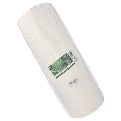 A large roll PAPSTAR 10 kg wrapping papers, white cellulose from PAPSTAR GmbH is packaged in a clear wrap with a green-white product label on the front.