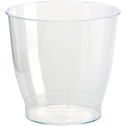 Die Duni GmbH Dessertschale Crystallo Transparent PS (Packung mit 40 Stück) ist eine klare Dessertschale mit breiter Öffnung und konischem Boden, die leer vor einem schlichten weißen Hintergrund abgebildet ist.