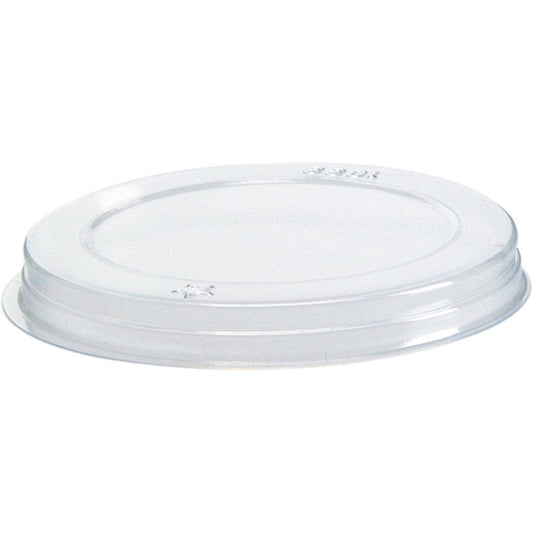 Klarer, runder Deckel für 127730 transparenter PS-Deckel der Duni GmbH mit glattem, leicht erhabenem Rand - ideal für den Einsatz in der Gastronomie. Geliefert in einer Packung mit 3.400 Stück.