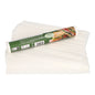 A roll of PAPSTAR sandwich paper 25x30 cm, 100 sheets, white | Band (100 sheets) of PAPSTAR GmbH is on a stack of sheets, labeled with product info - ideal for wrapping sandwiches or snacks.