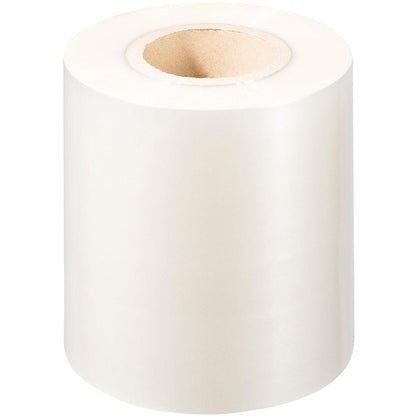 A large roll of Duni GmbH PP sealing film Antifog with a cardboard core, standing upright on a white background - perfect for antifog and food packaging applications.