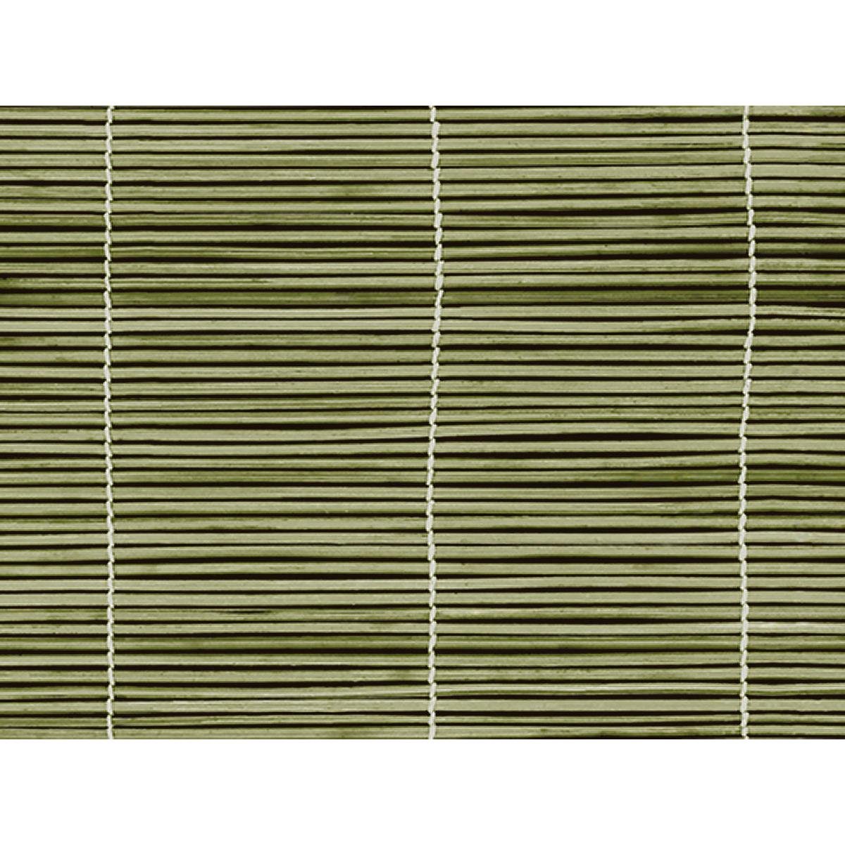 The close-up of the green bamboo blind with thin slats inspires the eco-friendly paper placemats 30x40 cm made of bamboo by Duni GmbH - stylish, perfect as disposable placemats; pack of 250 pieces.