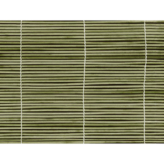 Nahaufnahme des Duni GmbH Papier-Tischsets 30 x 40 cm Bamboo, Packung (250 Stück), mit dünnen grünen Bambuslamellen und weißen vertikalen Schnüren - perfekt für nachhaltige Einweg-Tischsets. Textur und Ausrichtung sind deutlich sichtbar.