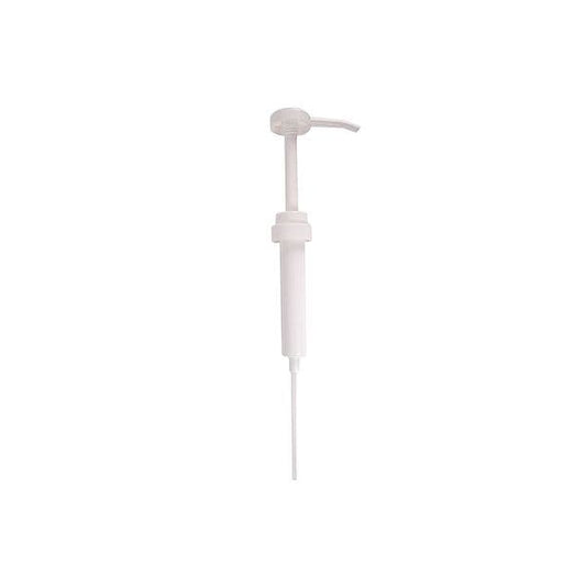 Die Diversey Deutschland Handpumpe für 5l Kanister mit 30ml Hub eignet sich zum Umfüllen in kleinere Gebinde. Die weiße Kunststoffpumpe mit langem Auslauf wird einzeln geliefert und ist ideal zum Dosieren von Flüssigkeiten.