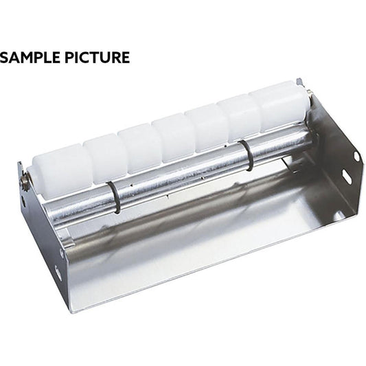 Abgebildet ist eine Nagelwalze DF10 (221x95x66) der Duni GmbH mit Edelstahlwanne, Metallstab und weißen Zylinderwalzen auf weißem Hintergrund. In der linken oberen Ecke erscheint in schwarzer Schrift "SAMPLE PICTURE". Verpackung: 1 Stück.