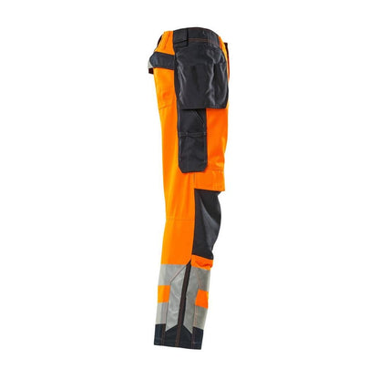 MASCOT® Wigan craftsman trousers, hi-vis orange/black-blue