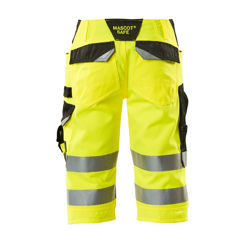 MASCOT® Luton three-quarter trousers, hi-vis yellow/black
