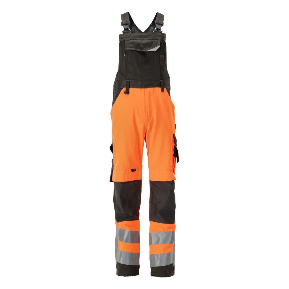 MASCOT® Newcastle dungarees, hi-vis orange/dark anthracite