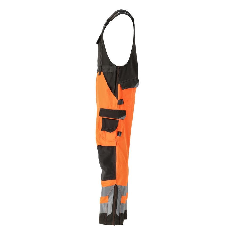 MASCOT® Newcastle dungarees, hi-vis orange/dark anthracite