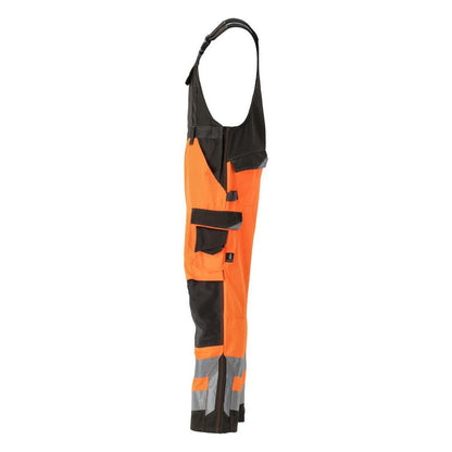 MASCOT® Newcastle dungarees, hi-vis orange/dark anthracite