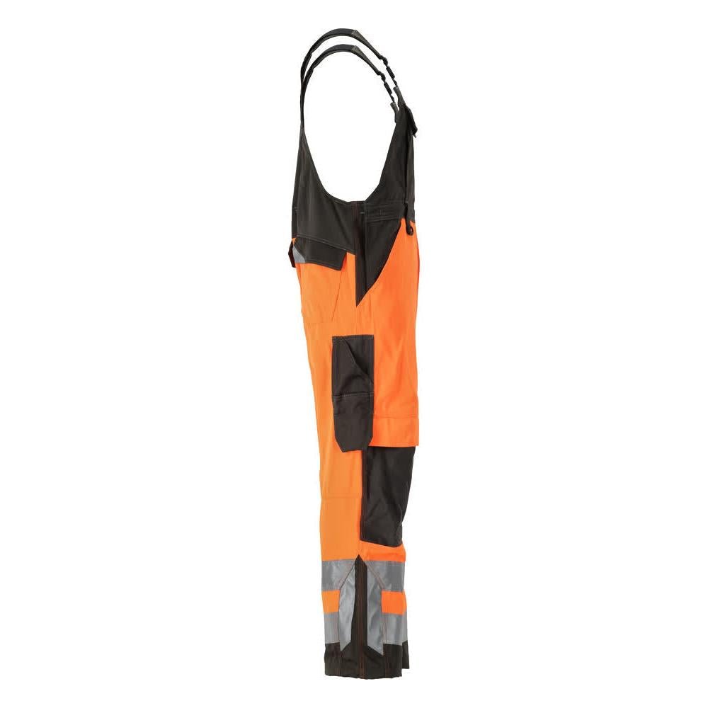 MASCOT® Newcastle dungarees, hi-vis orange/dark anthracite