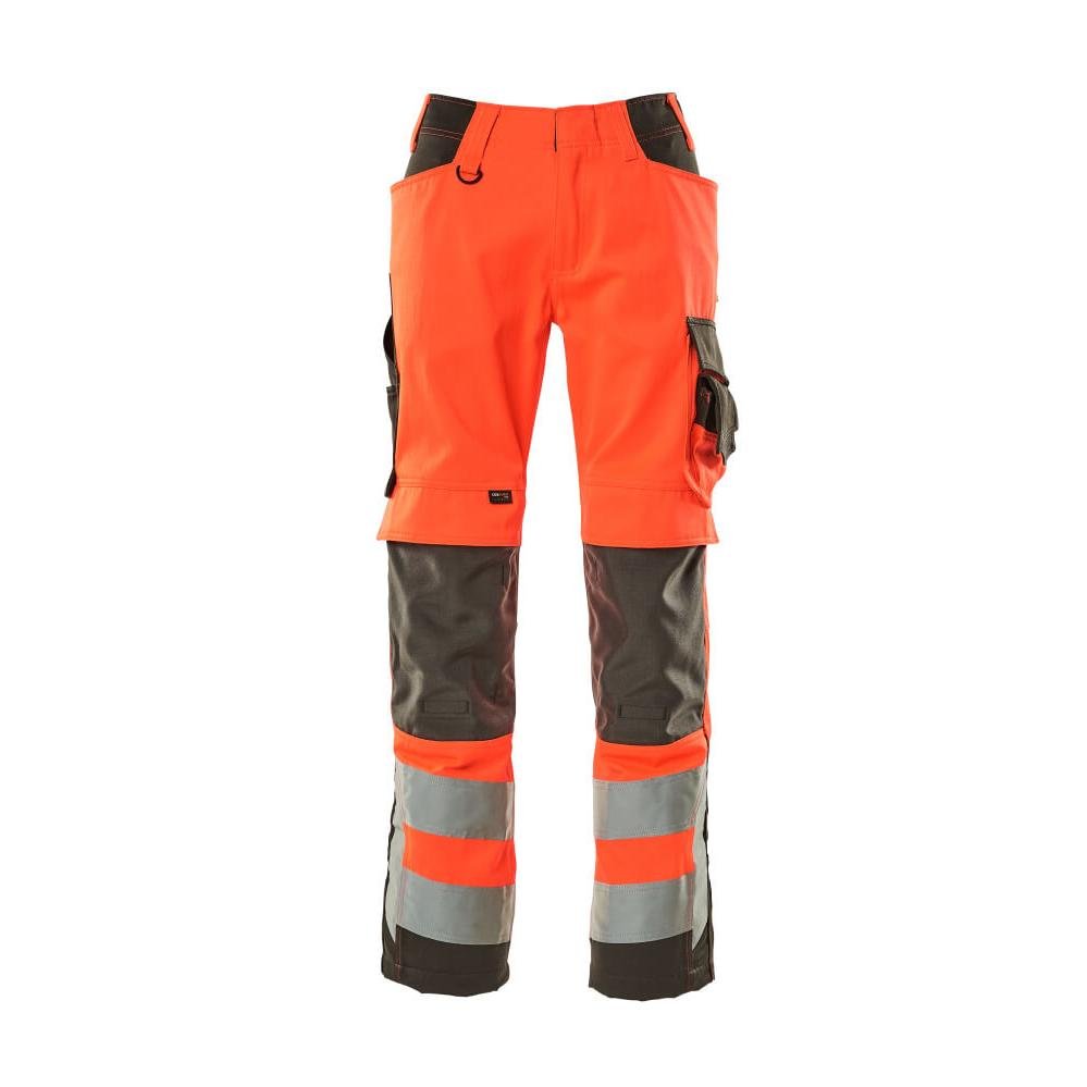 MASCOT® Kendal trousers, hi-vis red/dark anthracite