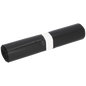 A roll of DEISS 15707 garbage bags (575x1000 mm, type 60, black, 25 pieces) by EMIL DEISS KG (GmbH + Co.), wrapped in a plain white paper band and displayed on a white background.