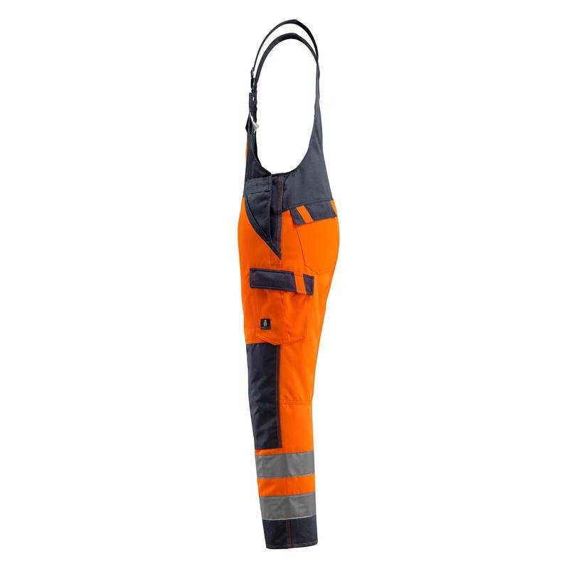 MASCOT® Gosford dungarees, hi-vis orange/black-blue