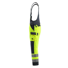 MASCOT® Gosford dungarees, hi-vis yellow/black-blue