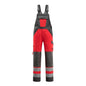 MASCOT® Gosford dungarees, hi-vis red/dark anthracite