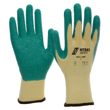 NITRAS GRIP, latex gloves, yellow / green