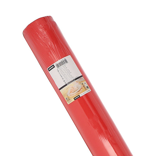 Pictured is a large roll of Starpak tablecloth, fabric-like, Airlaid (20m x 1.2m) wrapped in clear foil with label and barcode, ideal for catering use.