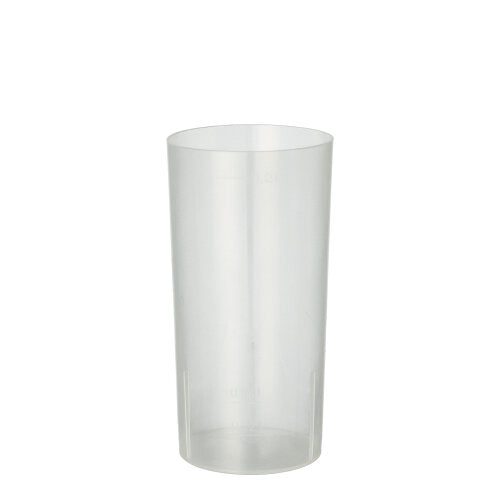 Die Starpak 10 Mehrweg-Gläser für Longdrinks von Starpak sind umweltfreundliche, wiederverwendbare Kunststoffbecher, die aufrecht auf einem schlichten weißen Hintergrund stehen – eine ideale Alternative zu Einwegbechern zum Servieren von Longdrinks.
