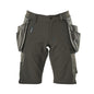 Shorts, removable hanging pockets, stretch craftsman shorts, dark anthracite