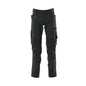 Trousers with knee pockets, stretch, lightweight trousers, black