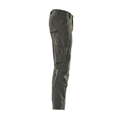 Trousers with knee pockets, stretch, light trousers, dark anthracite