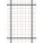 The Duni GmbH tablecloth 38x54 cm grey (pack of 50) has a white background with a grey grid and a thick border, perfect for table decoration. Thin lines form inner squares and provide subtle elegance in the catering sector.