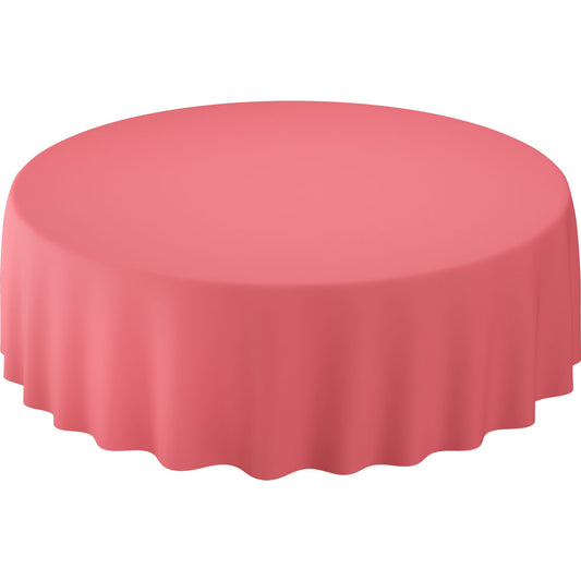 Die Evolin-Tischdecken Ø 240 cm rund von Duni GmbH sind aus elegantem, unifarbenem rosa Stoff, der sich wunderbar über runde Tische drapieren lässt - perfekt als stilvolle Tischdecke für gehobene Anlässe.