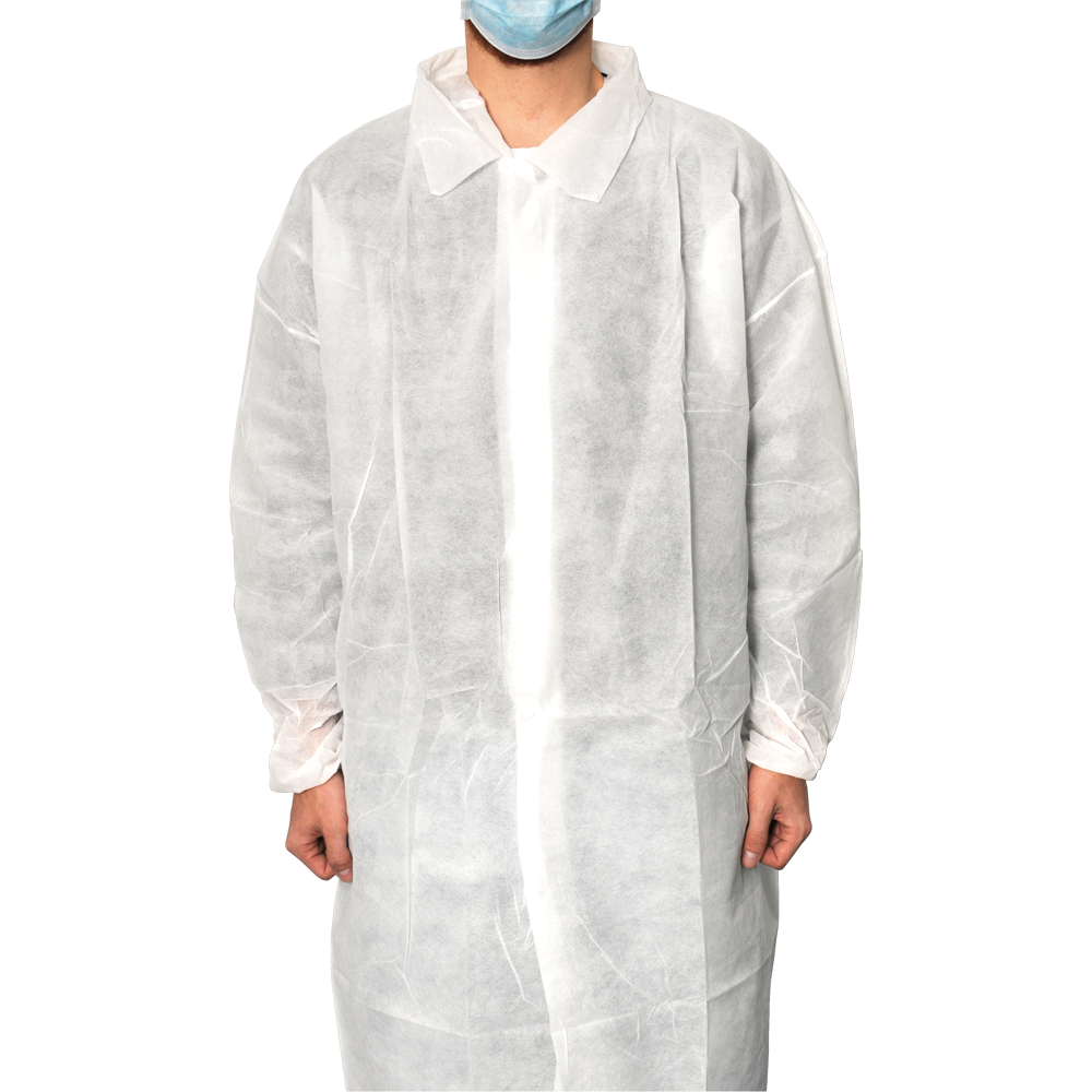 MaiMed-Coat V, visitor's coat made of fleece with 4 press studs, approx. 120cm