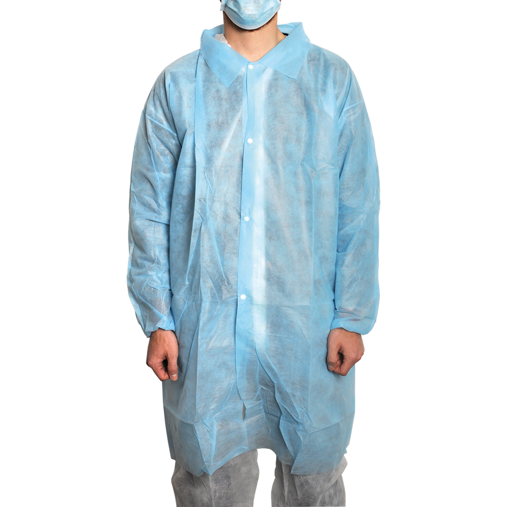 MaiMed-Coat V, visitor's coat made of fleece with 4 press studs, approx. 120cm