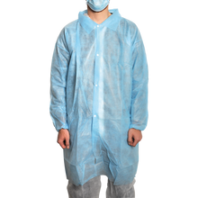 MaiMed-Coat V, visitor's coat made of fleece with 4 press studs, approx. 120cm