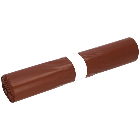Eine Rolle EMIL DEISS KG (GmbH + Co.) DEISS 17702 - 575x1000 mm Typ 60 braun | Rolle (25 Stück) ist fest mit einem weißen Papierband umwickelt und auf einem einfarbig weißen Untergrund platziert.