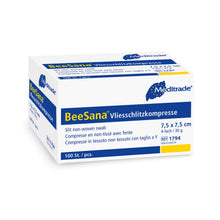 BeeSana® fleece slit compress, non-sterile, 4-fold