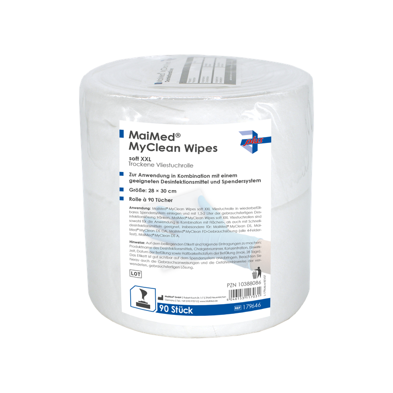 MaiMed MyClean Wipes soft XXL desi wipes, refill 90 sheets, unsaturated, 28x30cm | Pack (90 sheets)