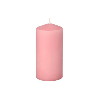 The Starpak 8 pillar candles Ø 50 mm · 100 mm made of high-quality wax with a flat base and white wick stand upright against a simple background – ideal for a cozy atmosphere.