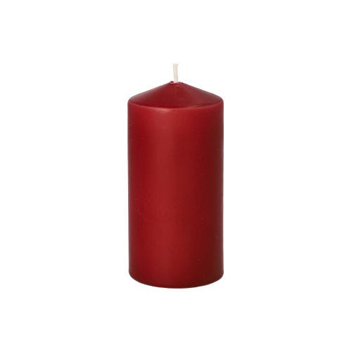 A single, unlit pillar candle of the Starpak brand (8 pillar candles Ø 50 mm · 100 mm) made of high-quality wax stands upright on a simple white background, creating a cozy atmosphere.