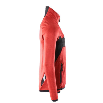 Fleece sweater with short zip microfleece jacket