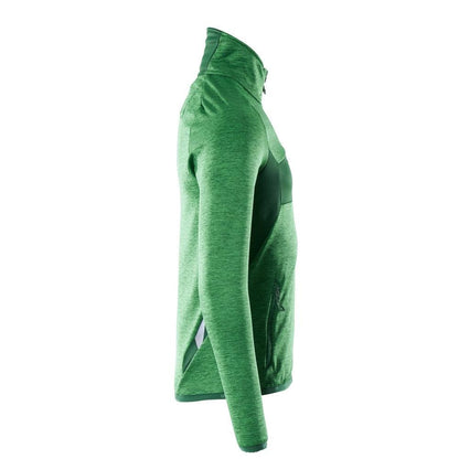Fleece sweater with short zip microfleece jacket