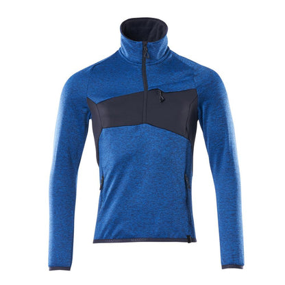 Fleece sweater with short zip microfleece jacket