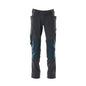 Pants, knee pockets, ULTIMATE STRETCH pants, black-blue