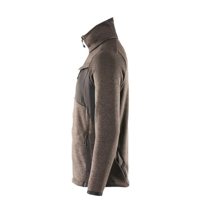 Knitted sweater with zipper cardigan