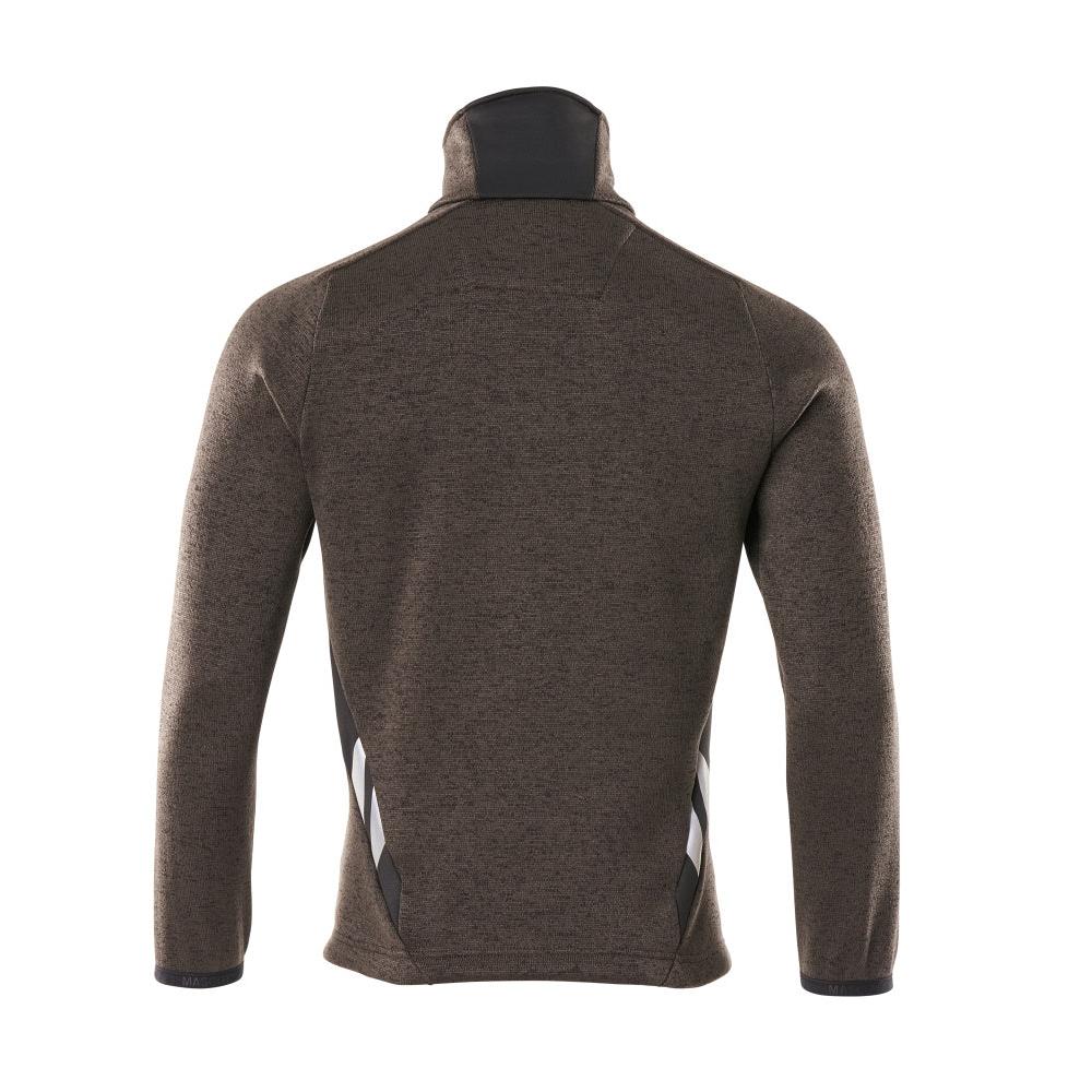 Knitted sweater with zipper cardigan