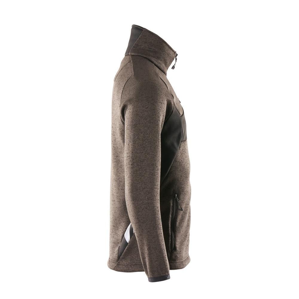 Knitted sweater with zipper cardigan