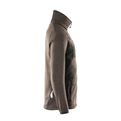 Knitted sweater with zipper cardigan