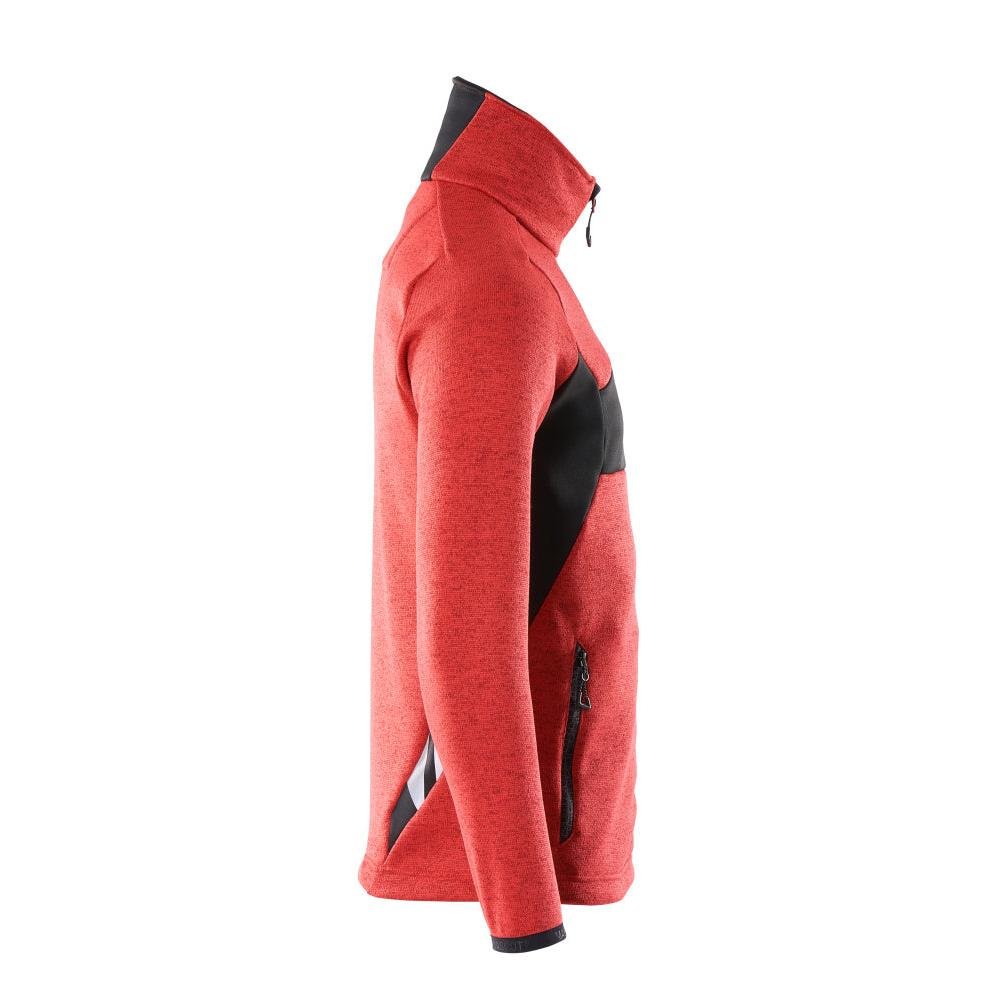 Knitted sweater with zipper cardigan